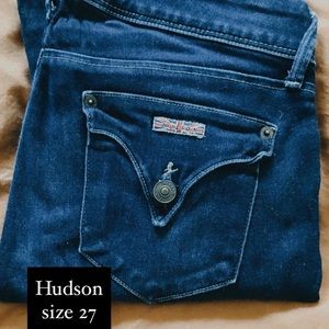 Hudson skinny low-rise jeans